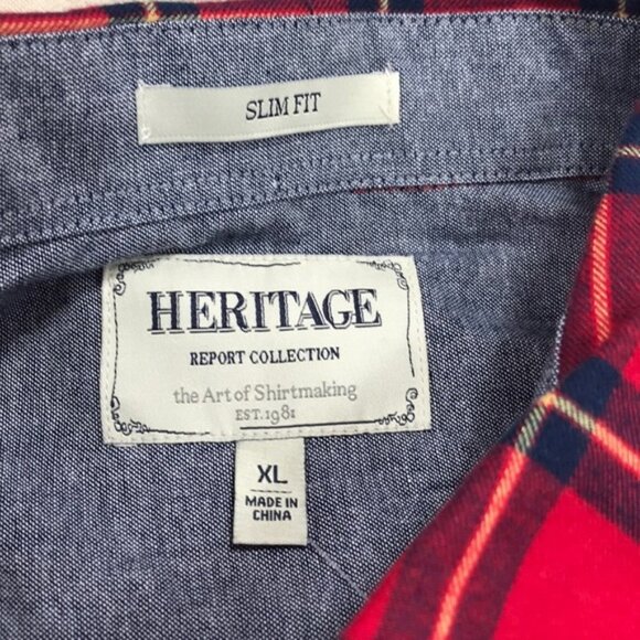 HERITAGE Report Collection Plaid Flannel Shirt - Picture 4 of 6